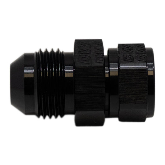 6-02-0736-B DeatschWerks 8AN Male Flare to Fuel Pump Outlet Barb Adapter - Anodized Matte Black