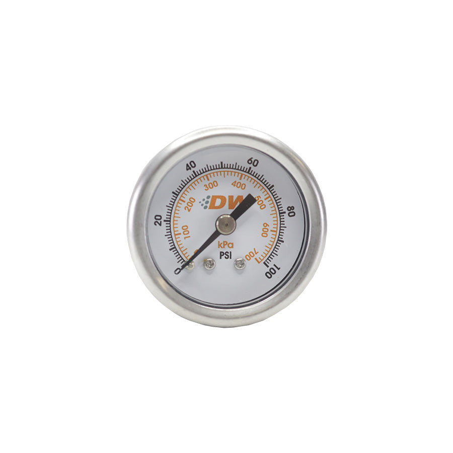 6-01-G DeatschWerks 0-100 PSI 1/8in NPT Mechanical Fuel Pressure Gauge White