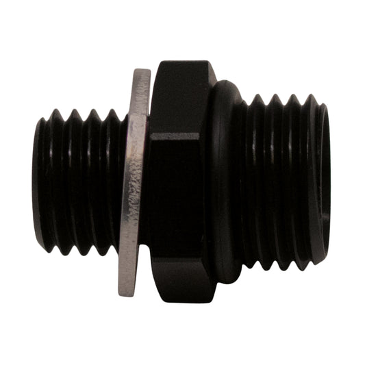 6-02-0602-B DeatschWerks 6AN ORB Male to M12 X 1.5 Metric Male (Incl O-Ring and Washer) - Anodized Matte Black