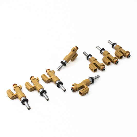21TTX-00-0650-8 DeatschWerks 650cc Fuel Injectors Set of 8 Toyota Tundra 07-15 Sequoia Land Cruiser 08-15 3UR-FE