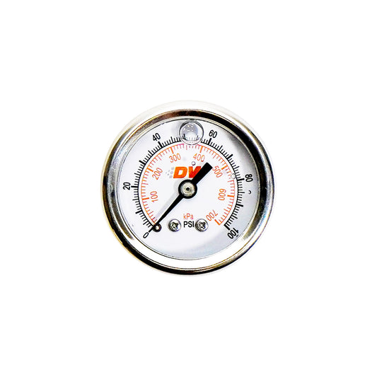6-01-GL DeatschWerks 0-100 PSI 1/8in NPT Mechanical Fuel Pressure Gauge Liquid Filled White Face