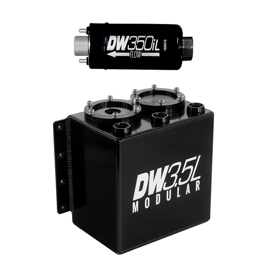 6-351-35ST DeatschWerks 3.5L Modular Surge Tank (Incl. 1 DW350iL In-Line Fuel Pump)
