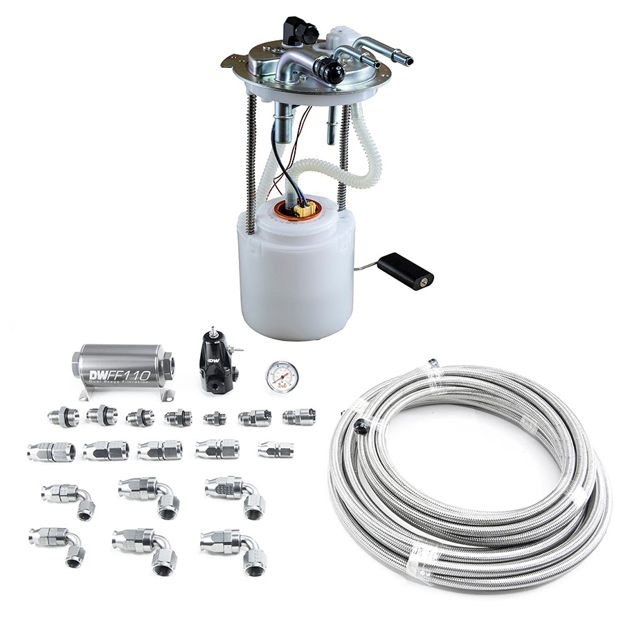 9-401-602-7015 DeatschWerks 05-19 Yukon/Tahoe/Suburban DW400 Pump Module and Return SS PTFE Plumbing Kit