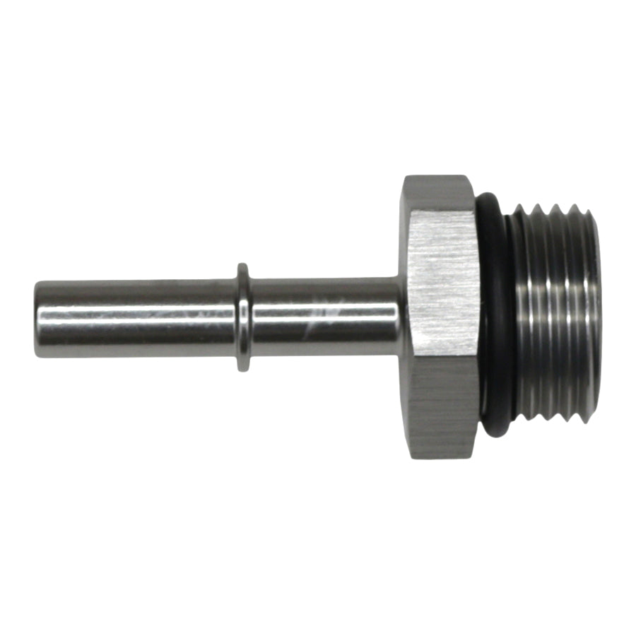 06-02-0124 DeatschWerks 10AN ORB Male to 5/16in Male EFI Quick Connect Adapter - Anodized DW Titanium