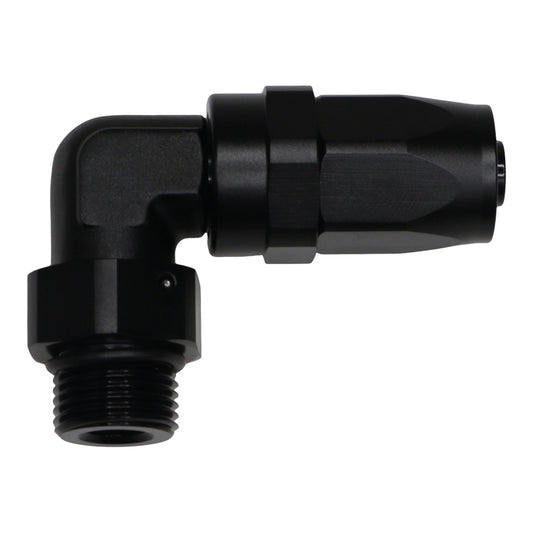 6-02-0828-B DeatschWerks 8AN ORB Female Swivel 90-Degree Hose End CPE - Anodized Matte Black