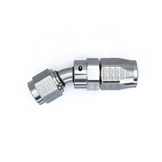 06-02-0818 DeatschWerks 6AN Female Swivel 30-Degree Hose End CPE - Anodized Titanium
