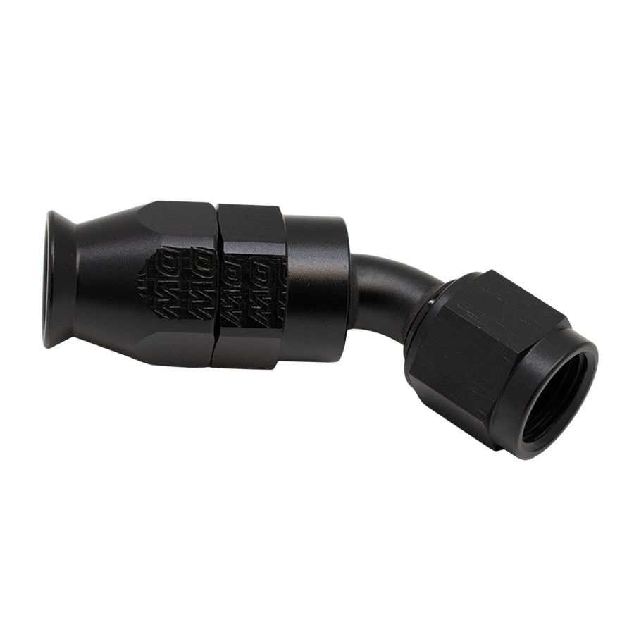 6-02-0851-B DeatschWerks 6AN Female Swivel 45-Degree Hose End PTFE (Incl 1 Olive Insert) - Anodized Matte Black