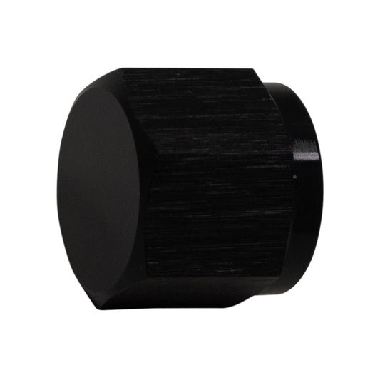 6-02-0714-B DeatschWerks 6AN Female Flare Cap - Anodized Matte Black