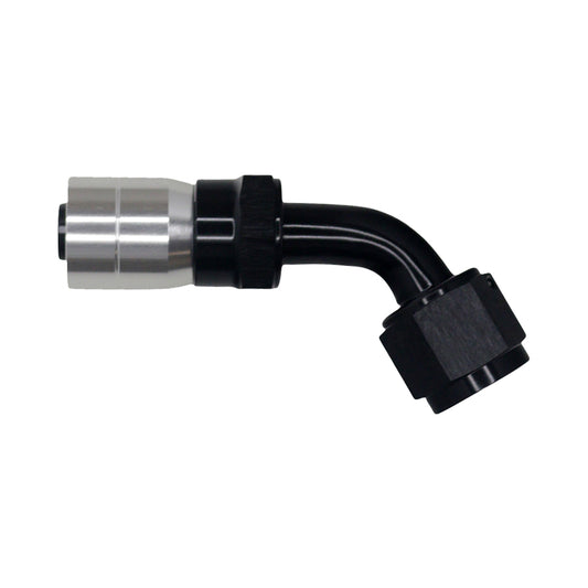 6-02-0822-C-B DeatschWerks 8 AN Female Flare Swivel 60-Degree Hose Crimping Style End CPE - Anodized Matte Black