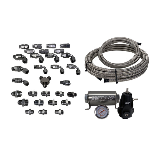 6-615 DW X2 Series Fuel Pump Module -8AN Feed with -6AN Return CPE Plumbing Kit WRX 08-14 STi 08-22