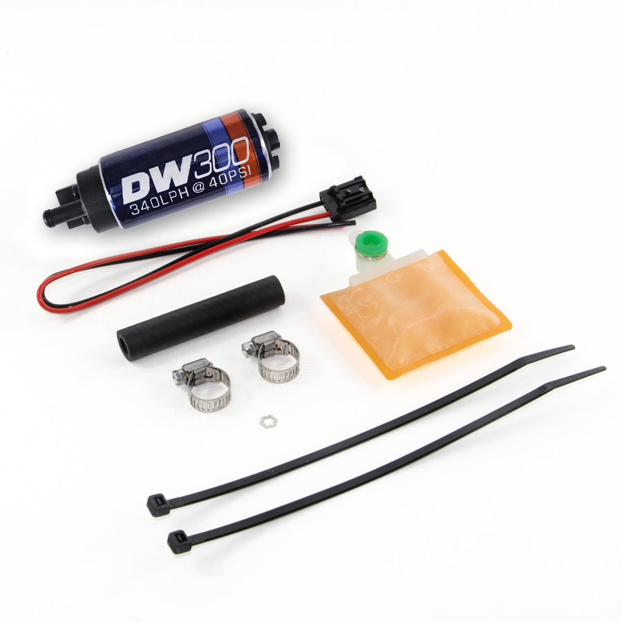 9-301-0883 DeatschWerks DW300 series 340lph In-Tank Fuel Pump w/ Install Kit 90-94 Eclipse GS-T FWD 4G63T