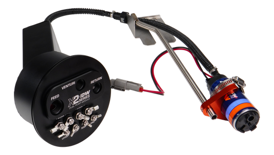 9-421-7022 DeatschWerks 94-02 Nissan Silvia and Skyline X2 Surge Module with DW420 Pumps and Install Kit