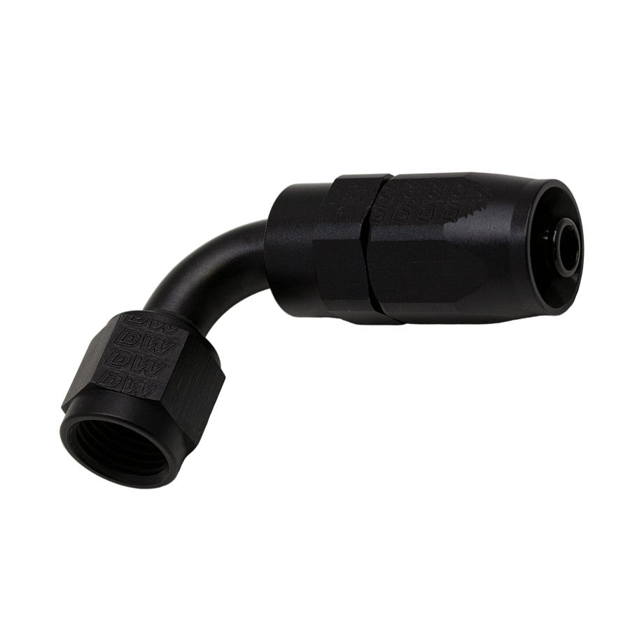 6-02-0803-B DeatschWerks 6AN Female Swivel 90-Degree Hose End CPE - Anodized Matte Black