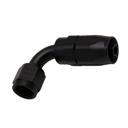 6-02-0803-B DeatschWerks 6AN Female Swivel 90-Degree Hose End CPE - Anodized Matte Black