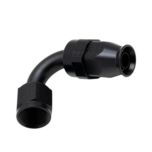 6-02-0875-B DeatschWerks 8 AN Female Flare Swivel 120-Degree Hose End PTFE - Anodized Matte Black