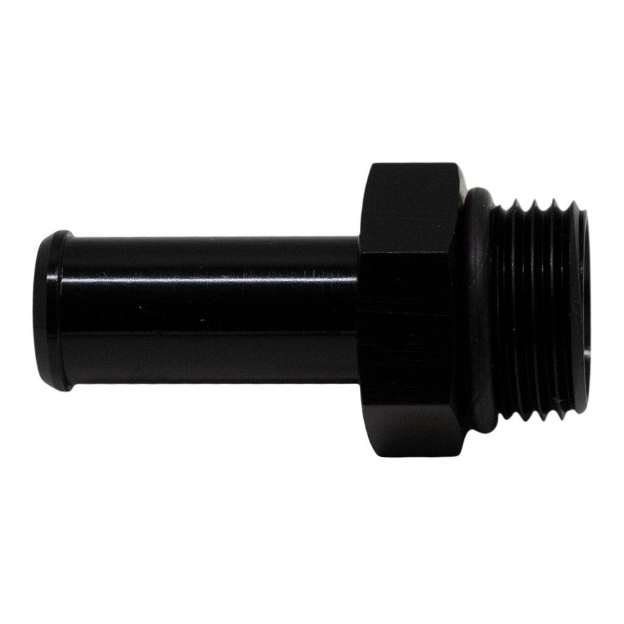 6-02-0508-B DeatschWerks 8AN ORB Male to 1/2in Male Barb Fitting (Incl O-Ring) - Anodized Matte Black