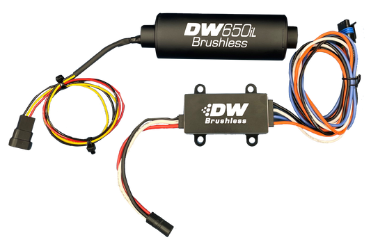 9-650-C105 DeatschWerks DW650iL Series 650LPH In-Line External Fuel Pump w/ Single/Dual-Speed Controller
