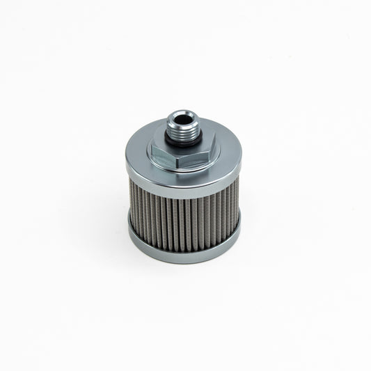 08-01-6100 DeatschWerks Stainless Steel 6AN 100 Micron Universal Fuel Pump Pre-Filter