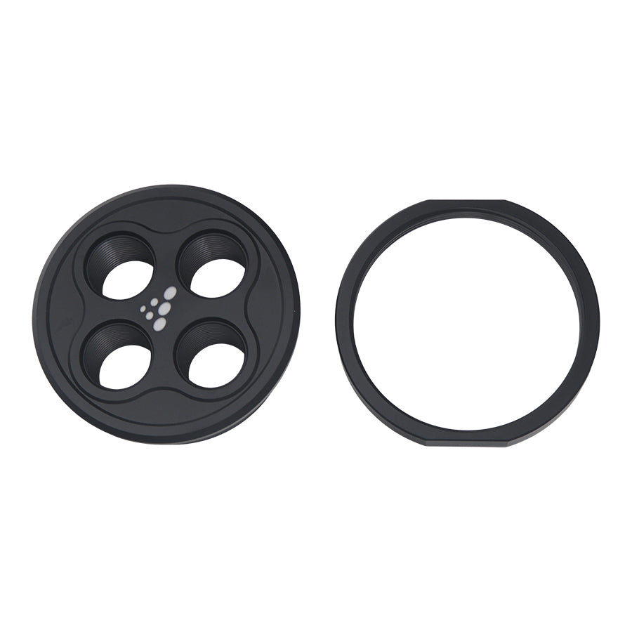 06-03-0701 DeatschWerks Quad 10AN ORB Bulkhead - Anodized Matte Black
