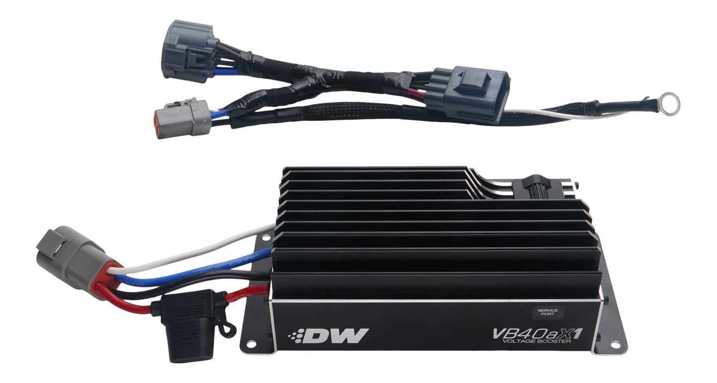 4-01-VB40aX1 DeatschWerks VB40AX1 Voltage Booster with Plug-N-Play Harness for 10-25 Ford Mustang