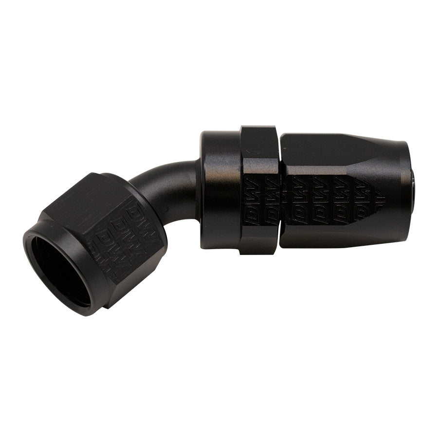 6-02-0806-B DeatschWerks 8AN Female Swivel 45-Degree Hose End CPE - Anodized Matte Black