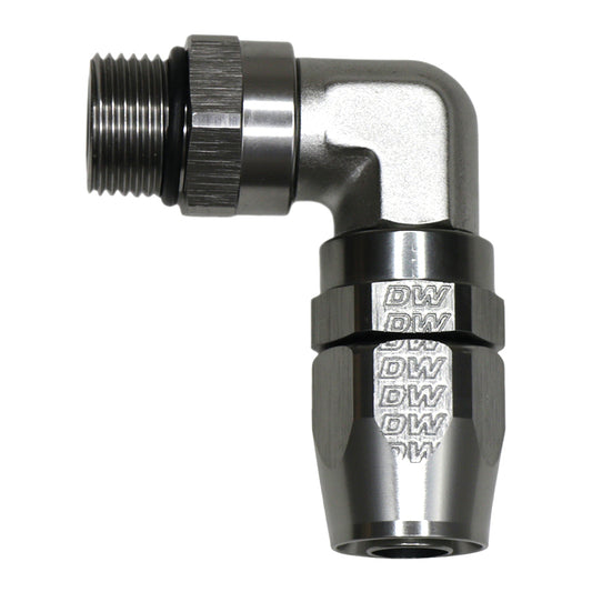 06-02-0829 DeatschWerks 10AN ORB Female Swivel 90-Degree Hose End CPE - DW Titanium