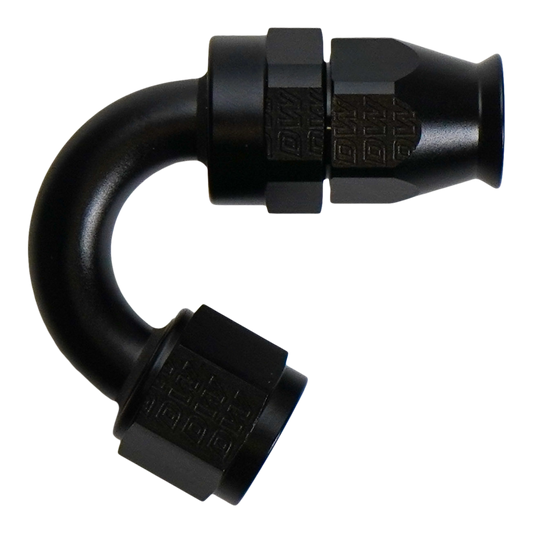 6-02-0880-B DeatschWerks 8AN Female Flare Swivel (Incl Ferule/Olive) 150-degree Hose End PTFE