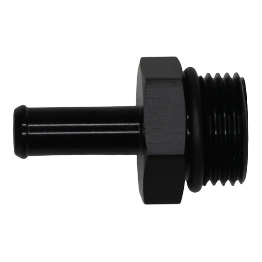 6-02-0514-B DeatschWerks 10AN ORB Male to 3/8in Male Barb Fitting - Anodized Matte Black