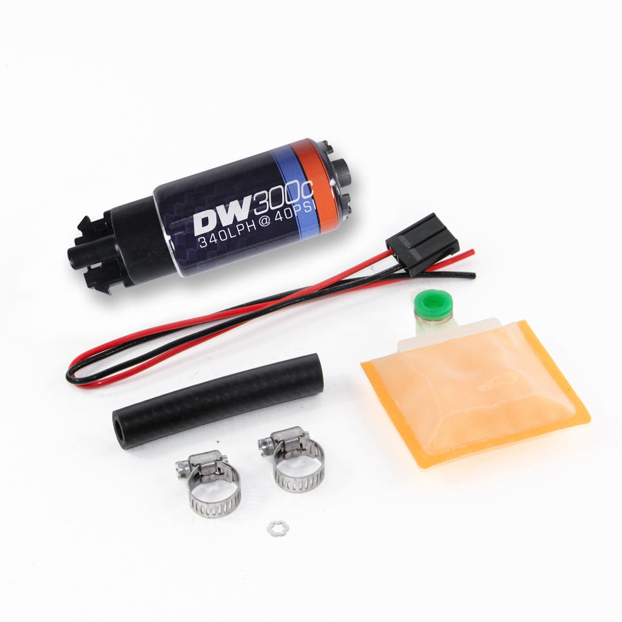 9-309-1000 DeatschWerks 340lph DW300C Compact Fuel Pump w/ Universal Install Kit 9-309-1000