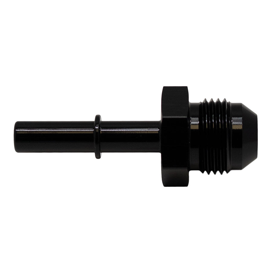 6-02-0138-B DeatschWerks 8AN Male Flare to 5/16in Male EFI Quick Connect Adapter - Anodized Matte Black