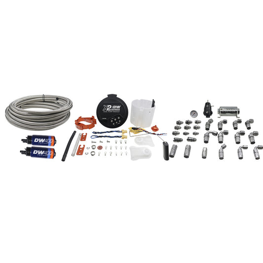 9-401-614-7060 DeatschWerks 2006+ X2 Series Fuel Pump Module w/ Dual DW400 Pumps and Return PTFE Plumbing Kit