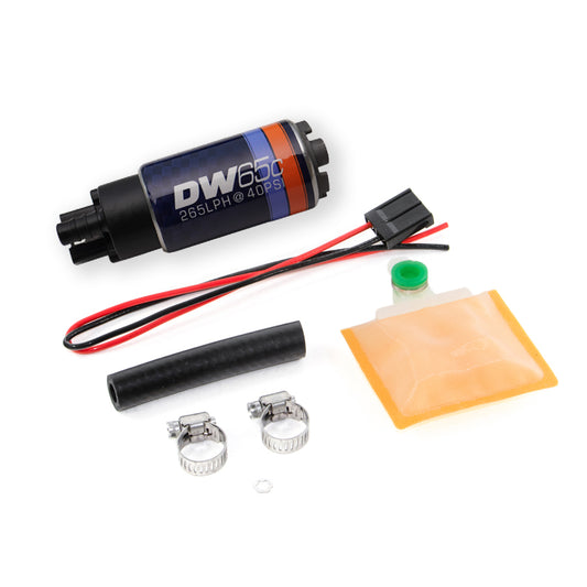 9-651-1000 DeatschWerks DW65C 265 lph In-Tank Fuel Pump without mounting clips with Universal Install Kit