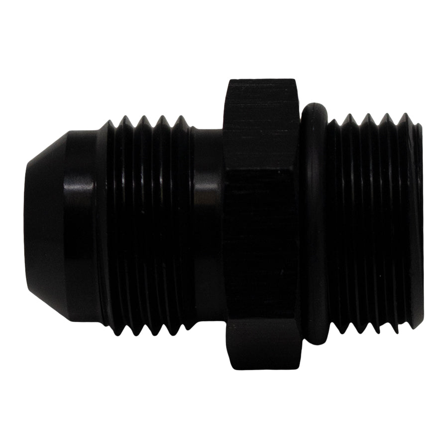 6-02-0402-B DeatschWerks 8AN ORB Male to 8AN Male Flare Adapter (Incl O-Ring) - Anodized Matte Black