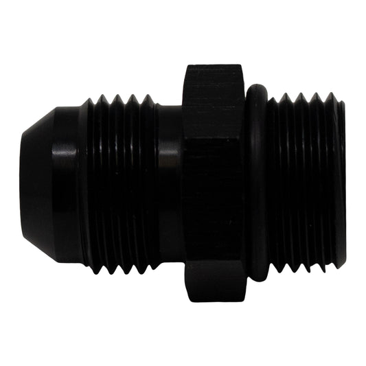 6-02-0402-B DeatschWerks 8AN ORB Male to 8AN Male Flare Adapter (Incl O-Ring) - Anodized Matte Black