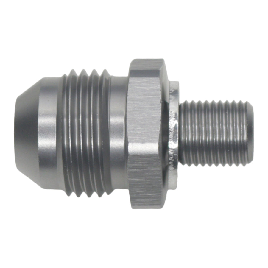 06-02-0621 DeatschWerks 8AN Male Flare to M10 X 1.0 Male Metric - Anodized Titanium