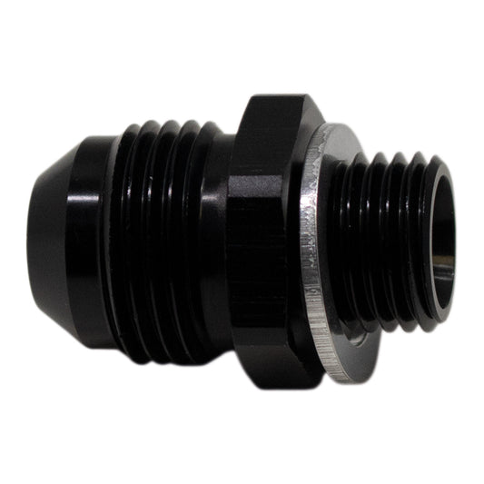 6-02-0618-B DeatschWerks 8AN Male Flare to M14 X 1.5 Male Metric Adapter (Incl Washer) - Anodized Matte Black