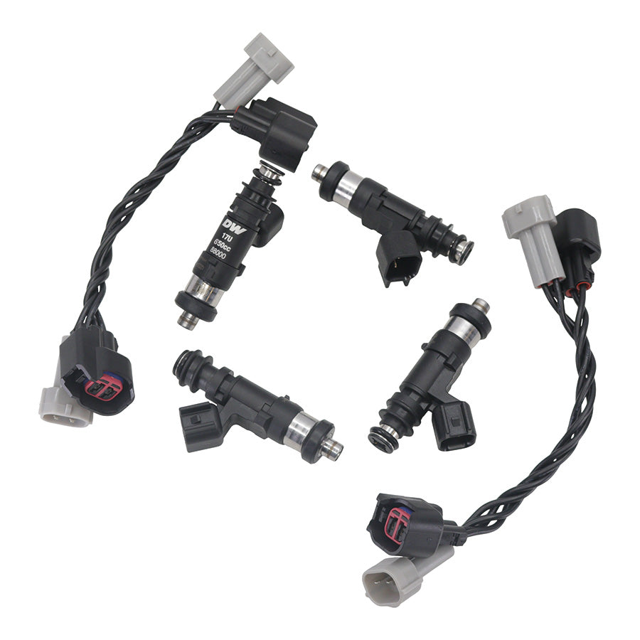 17U-07-0650-4 DeatschWerks 650cc Top Feed Fuel Injectors Subaru WRX 02-14 STi 07-19 EJ205 EJ255 EJ257