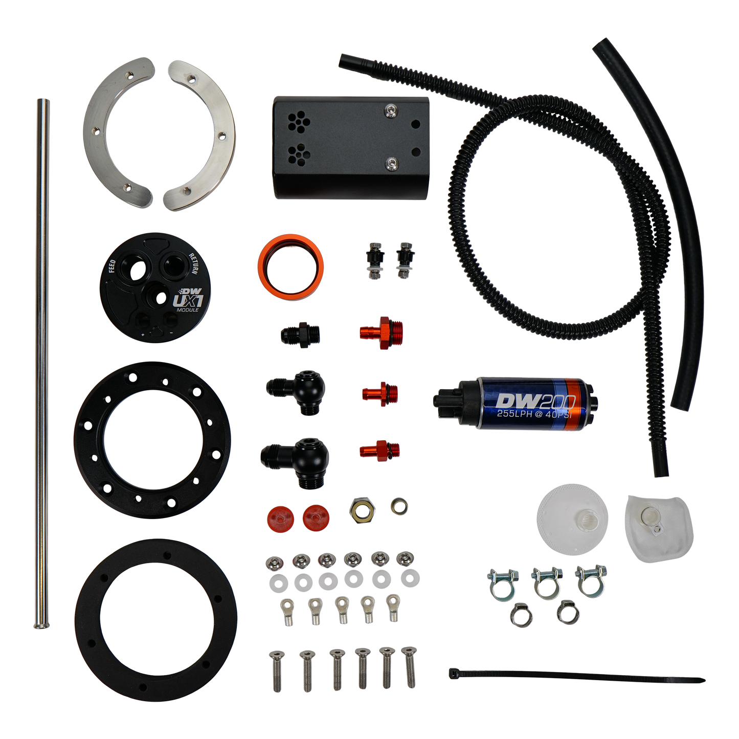 9-201-UX1 DeatschWerks Universal X1 Module w/ bucket and DW200 Fuel Pump