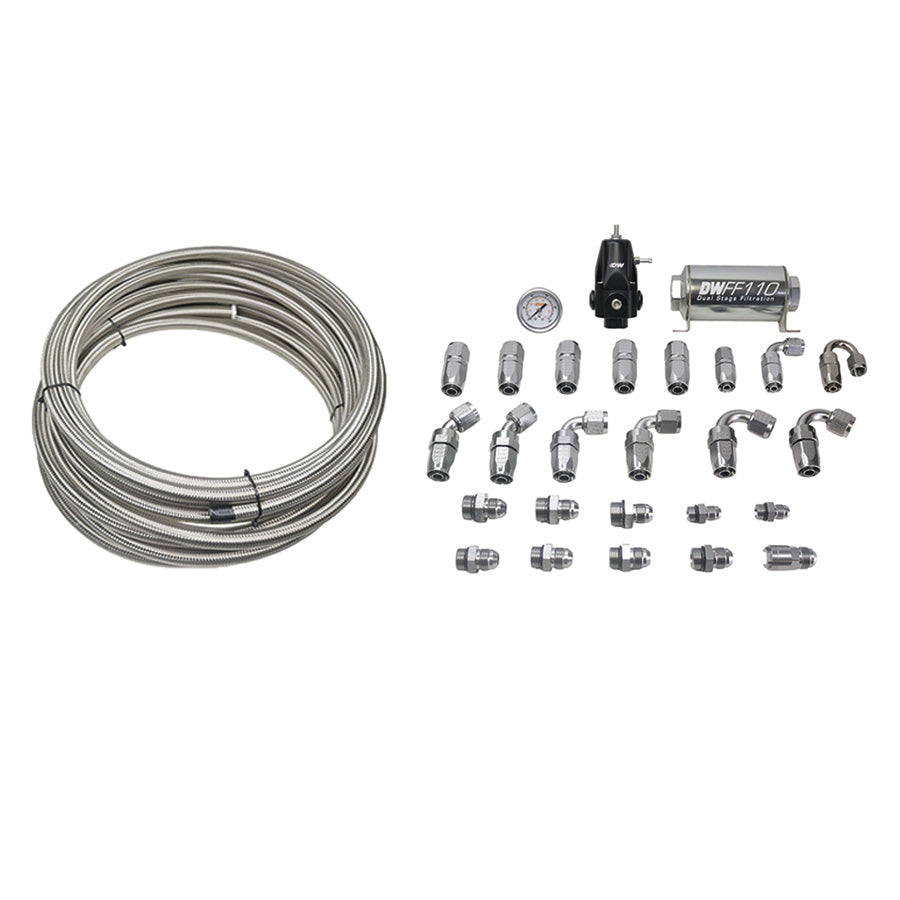 6-620 DeatschWerks 16-19 Cadillac CTS-V X2 Series Pump Module -8AN Feed w/ -6AN Return PTFE Plumbing Kit