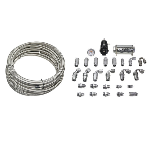 6-620 DeatschWerks 16-19 Cadillac CTS-V X2 Series Pump Module -8AN Feed w/ -6AN Return PTFE Plumbing Kit