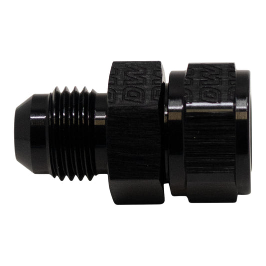6-02-0735-B DeatschWerks 6AN Male Flare to Fuel Pump Outlet Barb Adapter - Anodized Matte Black