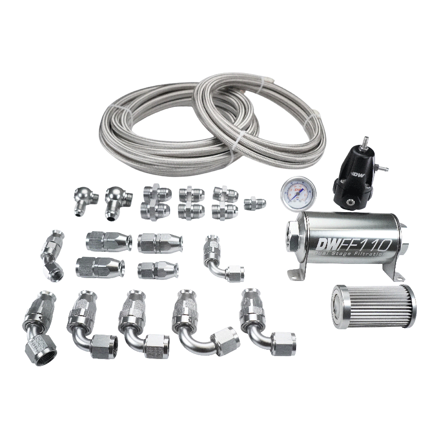 6-625 DeatschWerks X2 Series PTFE Plumbing Kit -8AN Feed -6AN Return 92-00 Civic 94-01 Integra 6-625