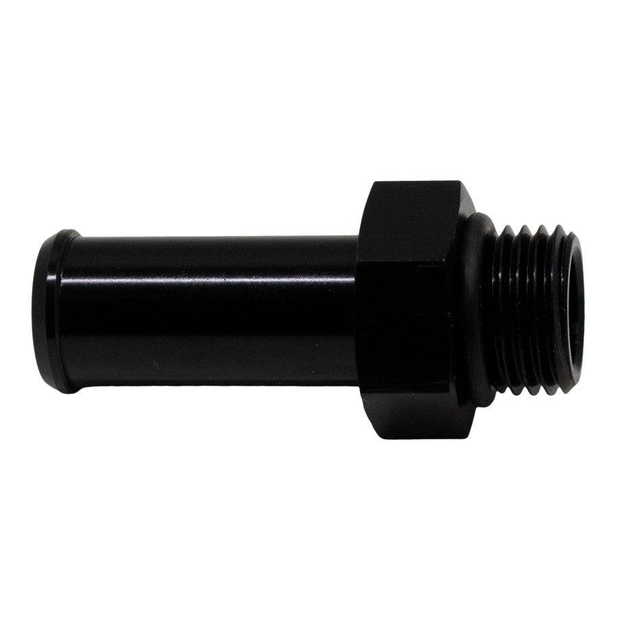 6-02-0503-B DeatschWerks 6AN ORB Male to 1/2in Male Barb Fitting (Incl O-Ring) - Anodized Matte Black