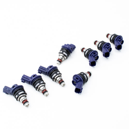 01J-00-0370-8 DeatschWerks 370cc Side Feed Fuel Injectors Set of 8 for Infiniti Q45 1991-1999 VH45DE VH41DE