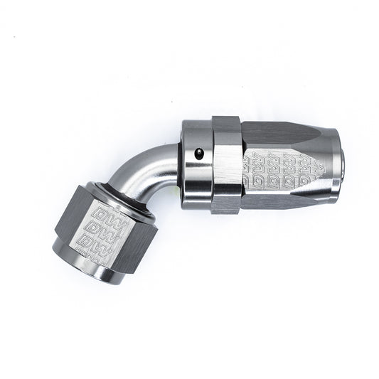 06-02-0822 DeatschWerks 8 AN Female Flare Swivel 60-degree Hose End CPE - Anodized DW Titanium
