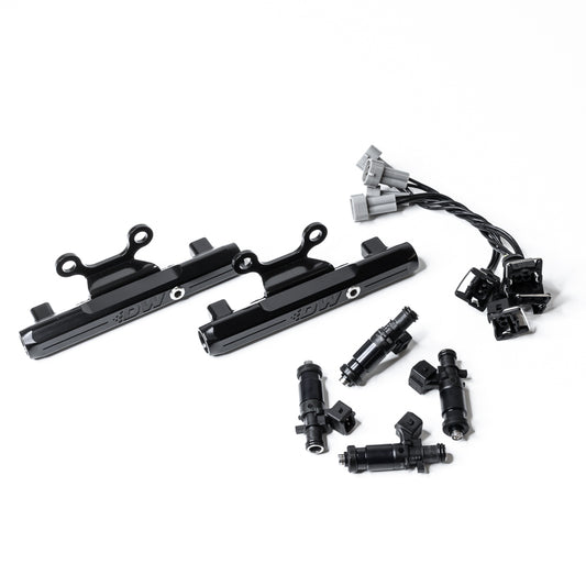 6-102-1200 DeatschWerks Top Feed Fuel Rail Kit with 1200cc Fuel Injectors WRX 02-14 STi 07-19 EJ205 EJ255 EJ257