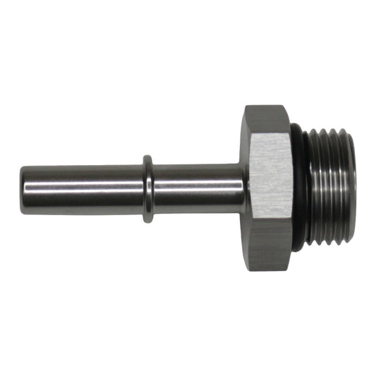 06-02-0123 DeatschWerks 8AN ORB Male to 5/16in Male EFI Quick Connect Adapter - Anodized DW Titanium