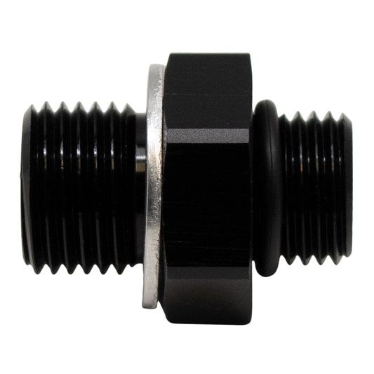 6-02-0604-B DeatschWerks 6AN ORB Male to M16 X 1.5 Metric Male (Incl O-Ring and Washer) - Anodized Matte Black