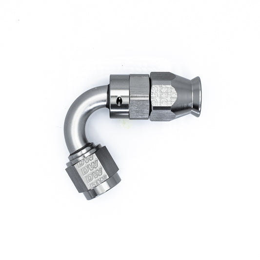 06-02-0872 DeatschWerks 6AN Female Flare Swivel 120-degree Hose End - PTFE