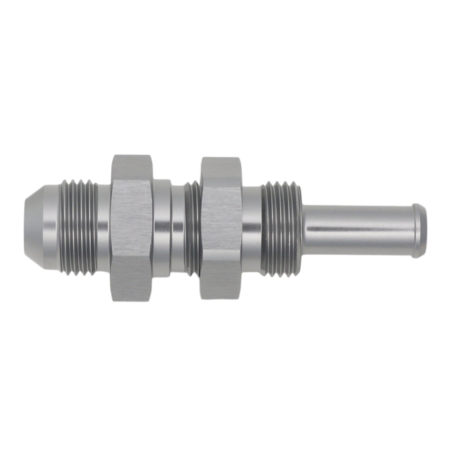 06-02-0740 DeatschWerks 8AN Male Flare to Straight 3/8in Single Hose Barb - Anodized DW Titanium